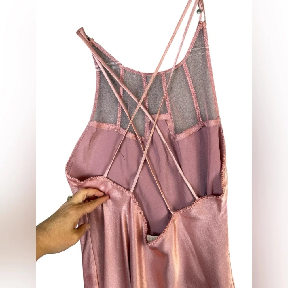 Victoria's Secret Pink Satin maxi length gown large - Picture 2 of 7